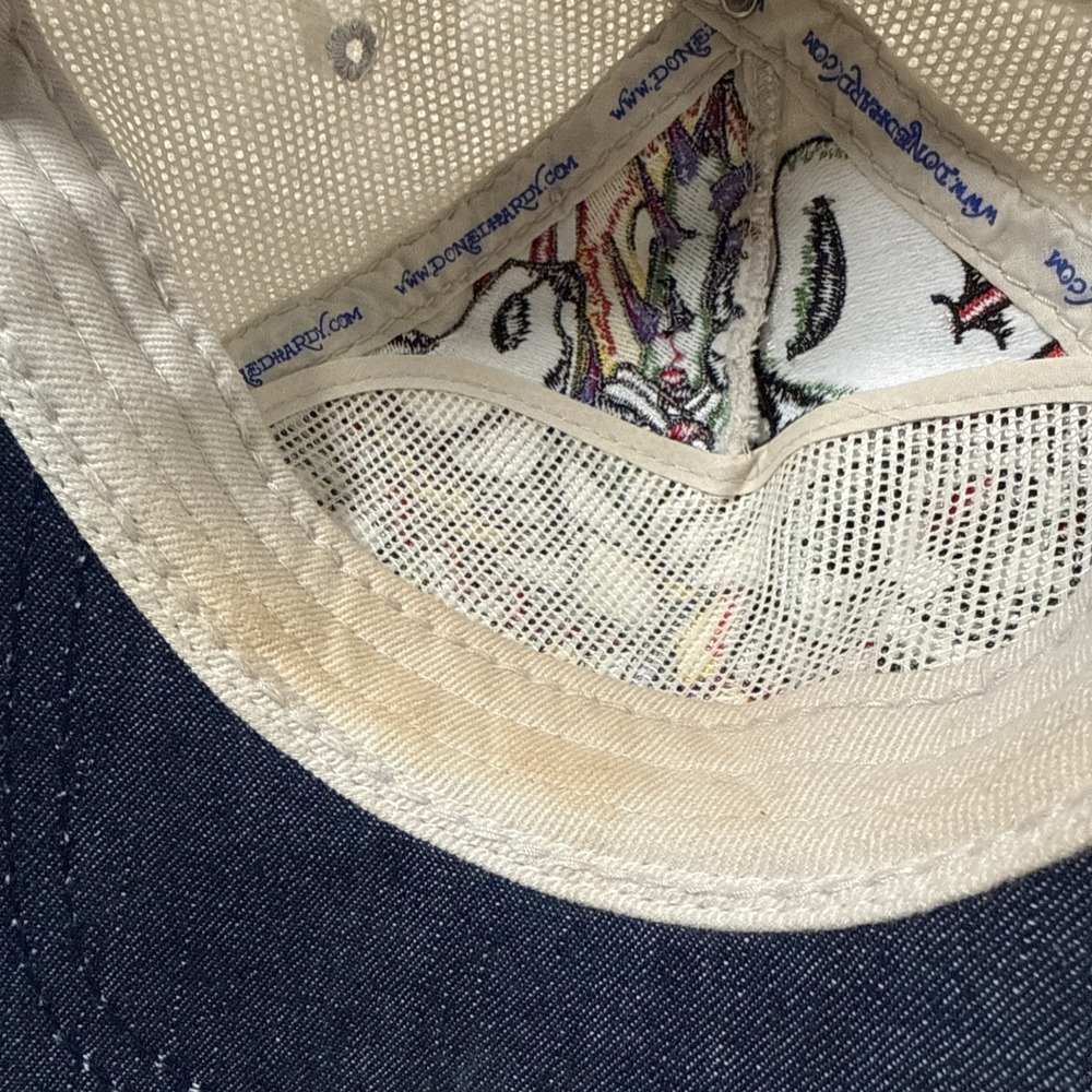 Don Ed Hardy Christian Audigier Embroidered Skulls Sombrero Snapback Trucker Hat - Picture 11 of 12